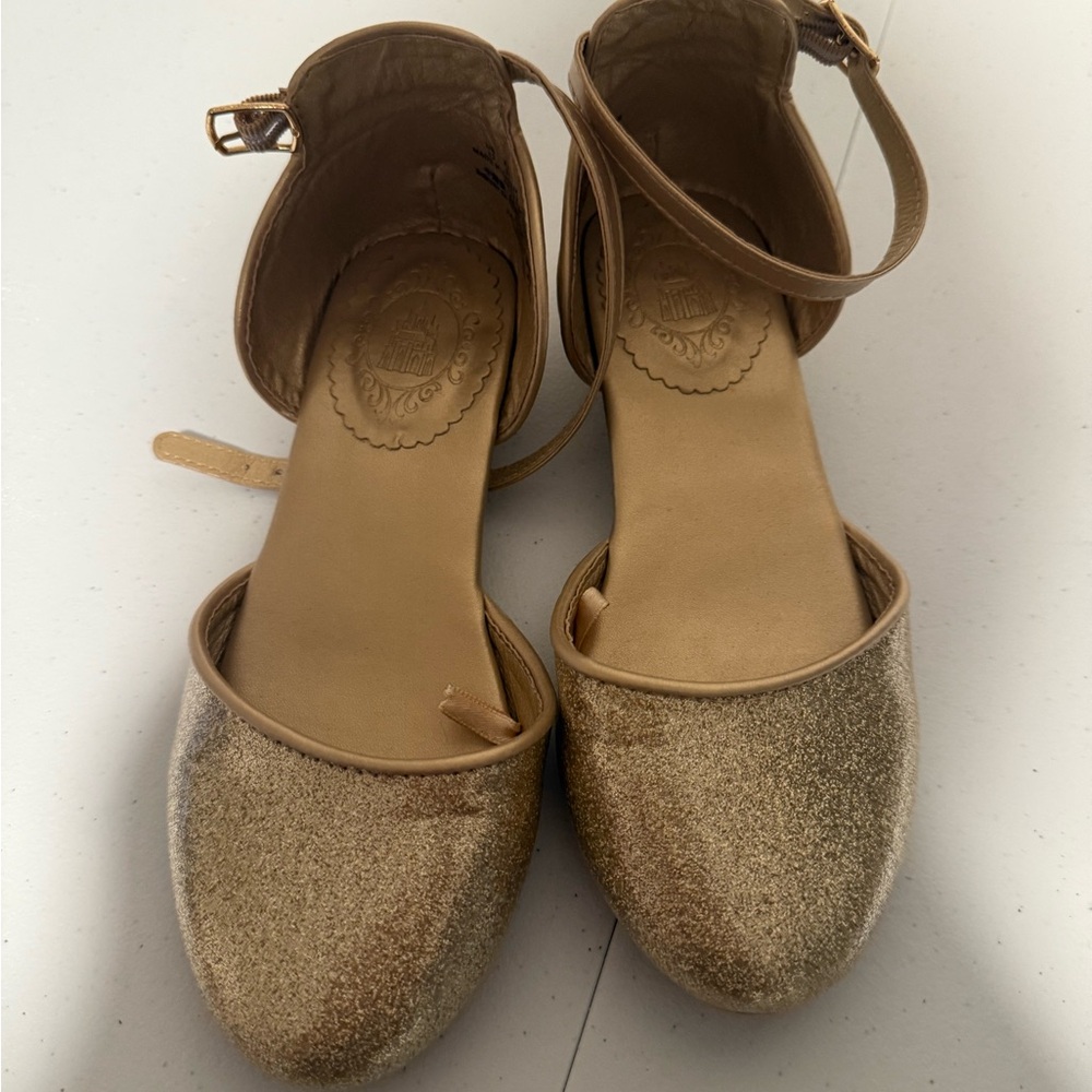 Disney Gold Glitter Kids Dress Shoes